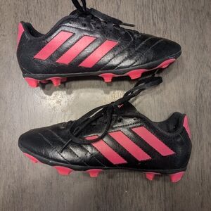 Adidas Kids Black and Pink Sneakers
